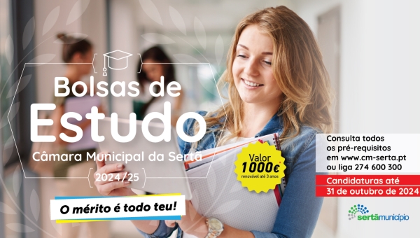 Município da Sertã atribui bolsas para o Ensino Superior - Candidaturas decorrem até 31 de outubro