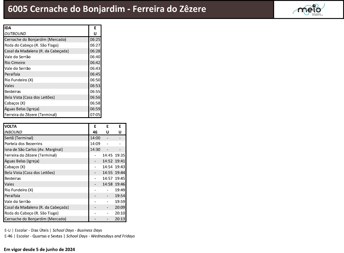 6005 Cernache do Bonjardim Ferreira do Zezere