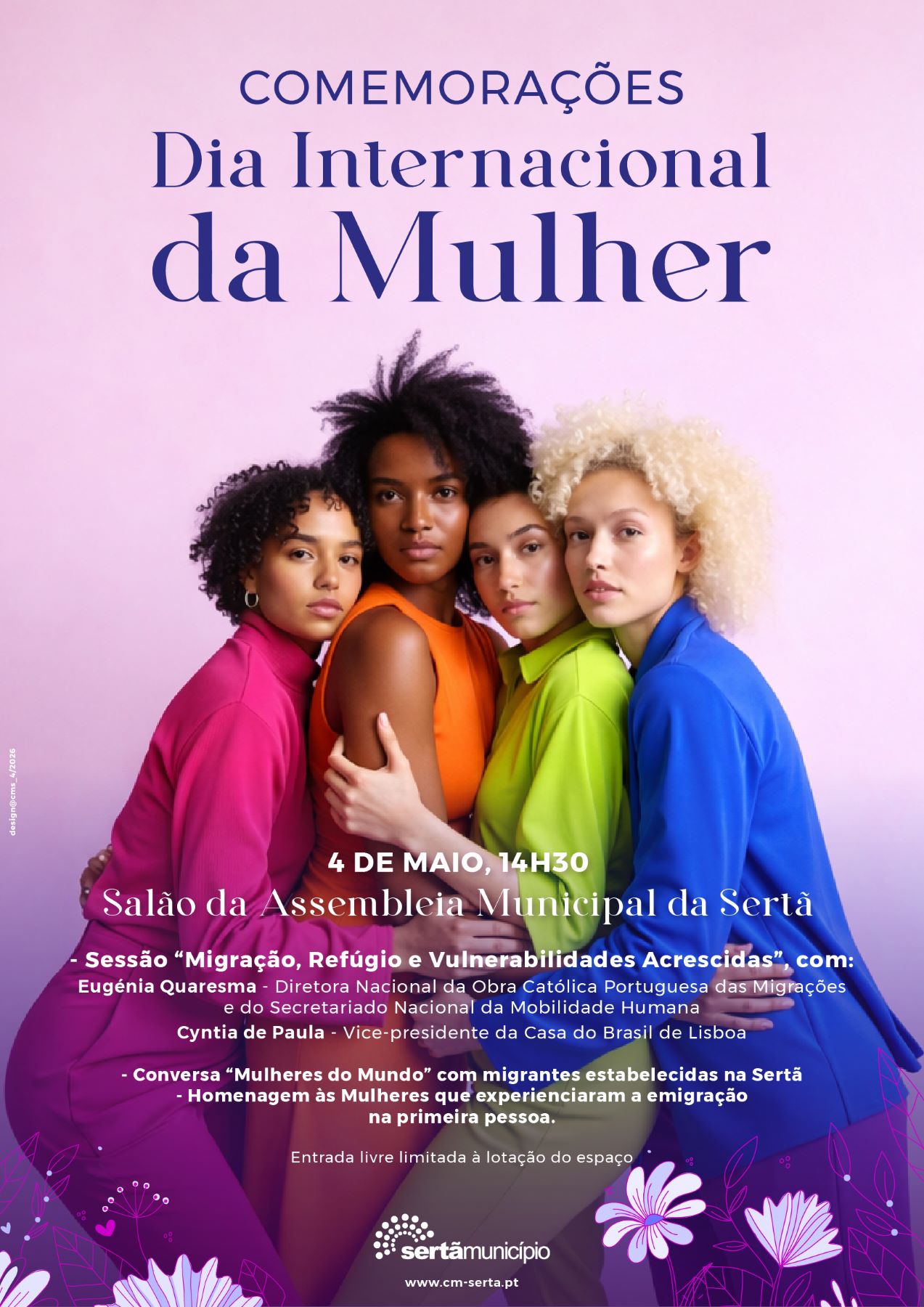 Cartaz das comemorações do Dia Internacional da Mulher - Sertã, 2026