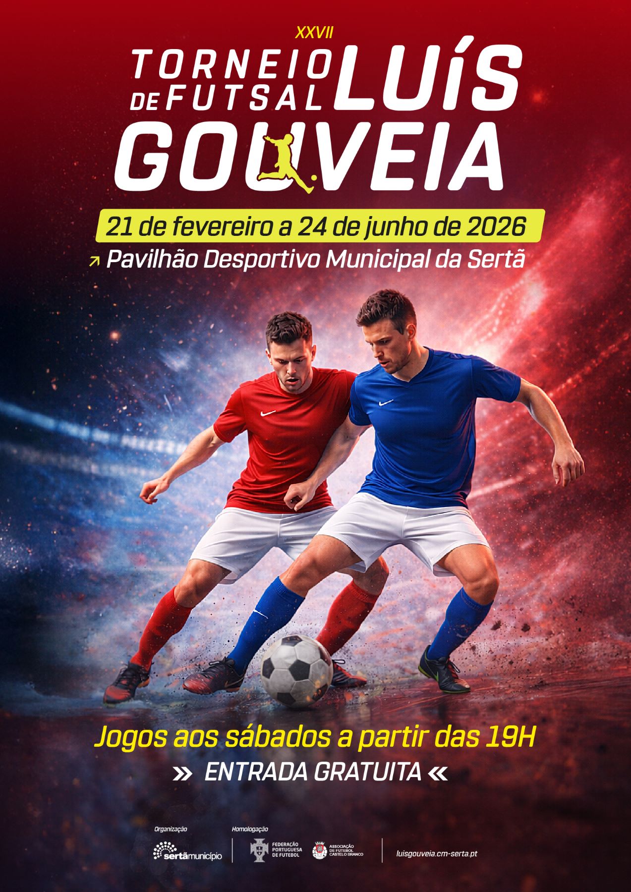 Cartaz Torneio Futsal Luis Gouveia 2026 - Sertã