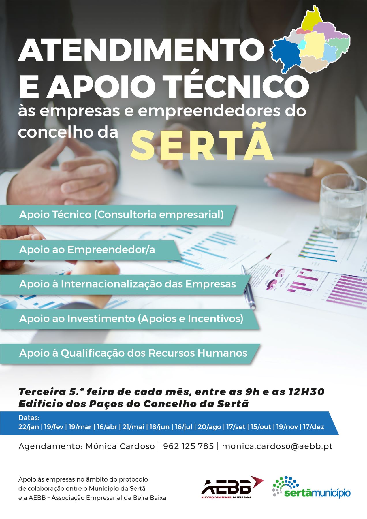 Atendimentos empresas aebb crt